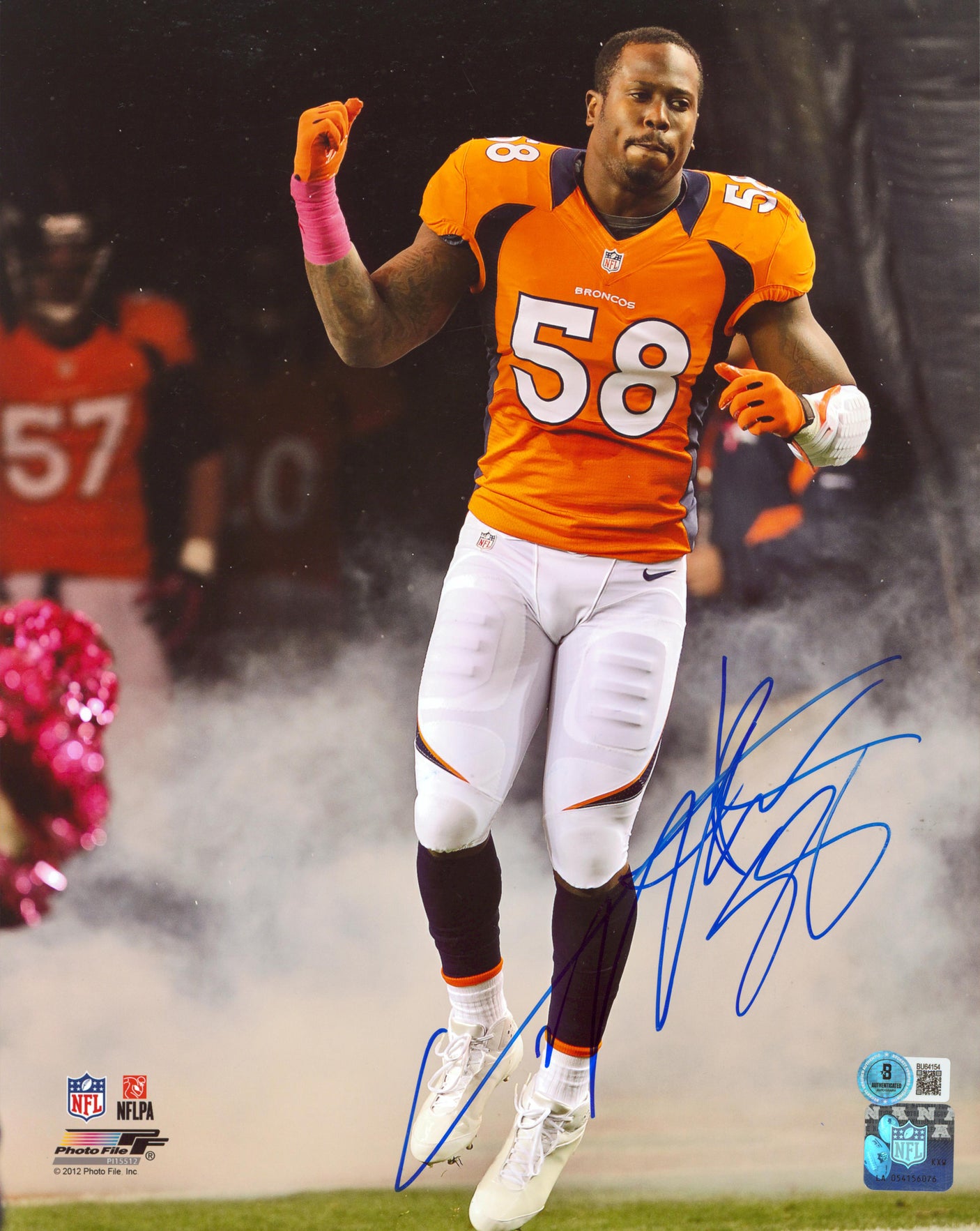 Broncos Von Miller Authentic Signed 11x14 Photo Autographed BAS #BU64154