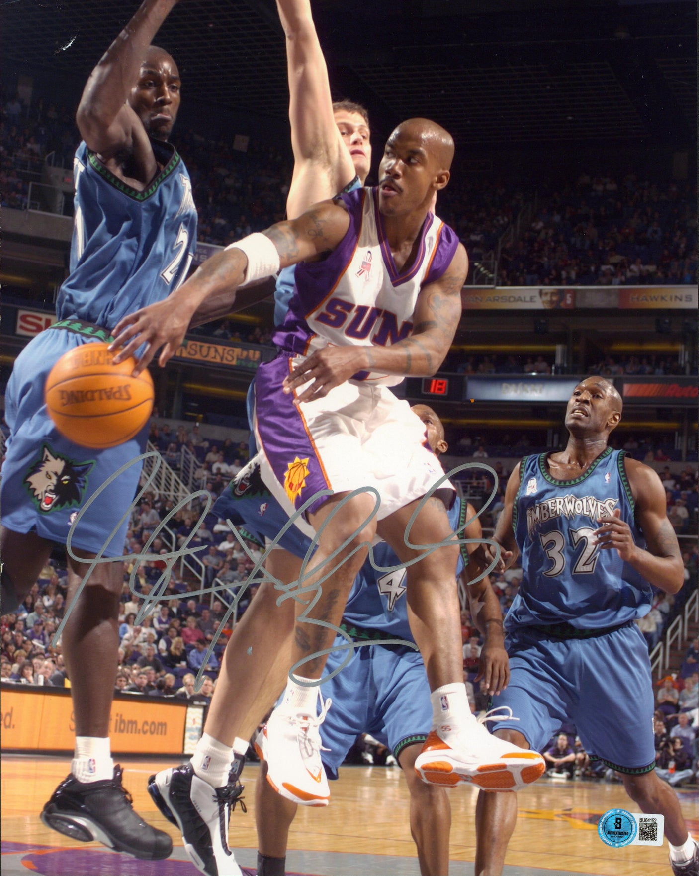 Suns Stephon Marbury Authentic Signed 11x14 Vertical Photo BAS #BU64152
