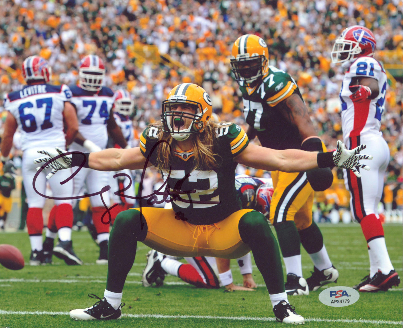Packers Clay Matthew III Authentic Signed 8x10 Horizontal Photo PSA/DNA 2