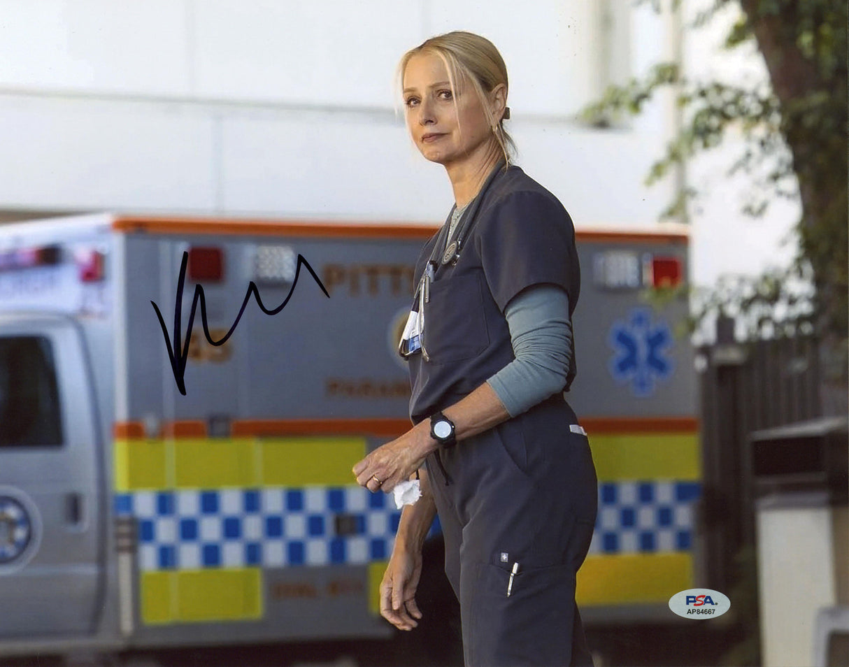 Katherine LaNasa The Pitt Authentic Signed 11x14 Horizontal Photo PSA #AP84667
