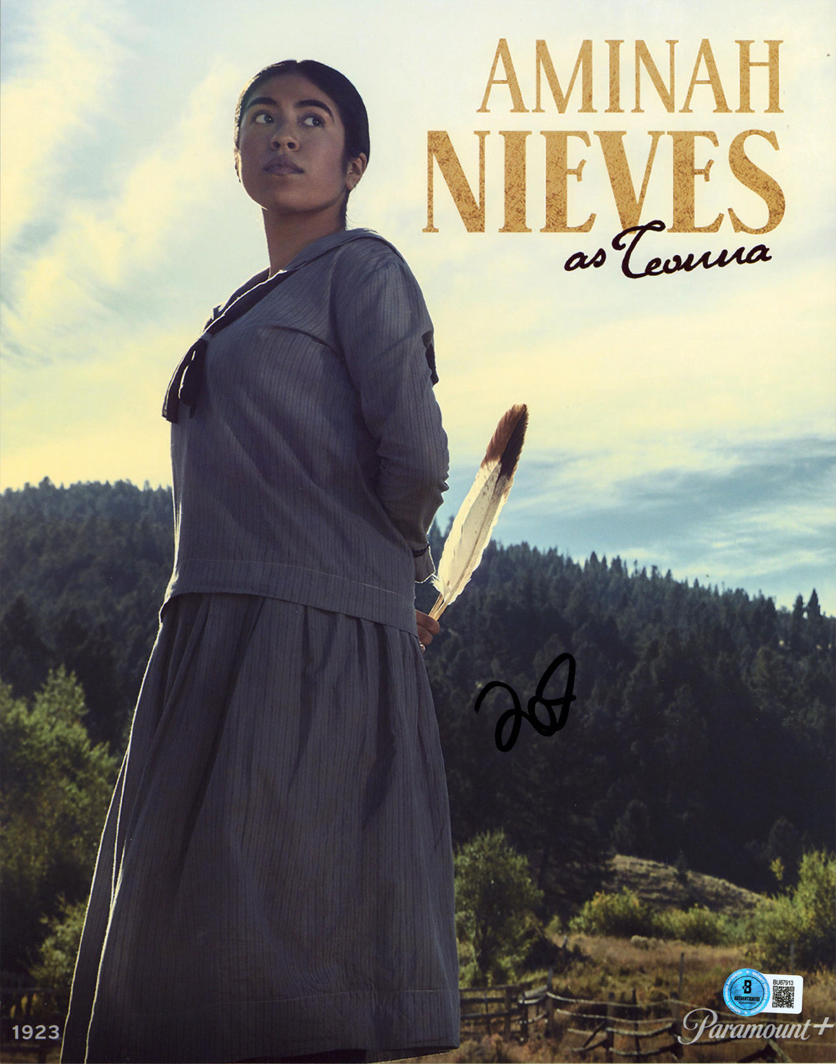 Aminah Nieves 1923 Authentic Signed 11x14 Vertical Photo BAS #BU87913