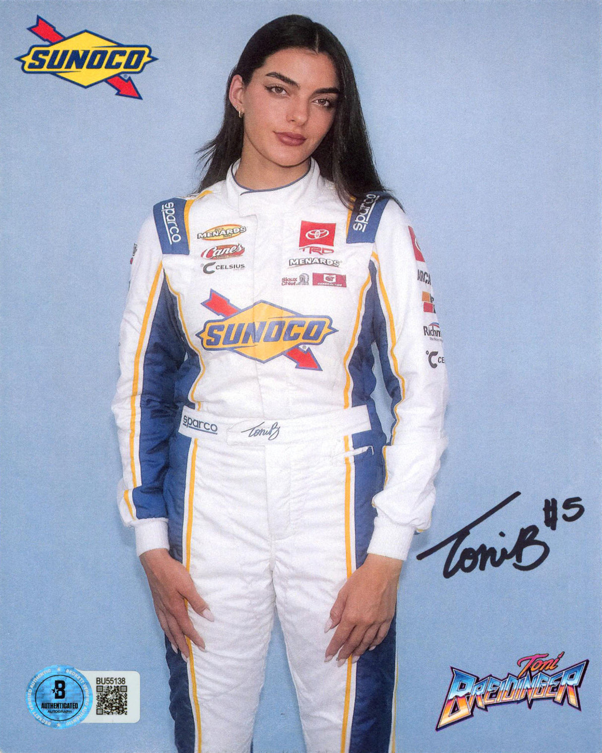 Toni Breidinger Authentic Signed 5.5x7.25 Vertical Photo BAS #BU55138