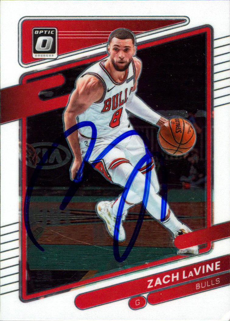 Bulls Zach LaVine Authentic Signed 2021 Donruss Optic #105 Card PSA/DNA #AP90737