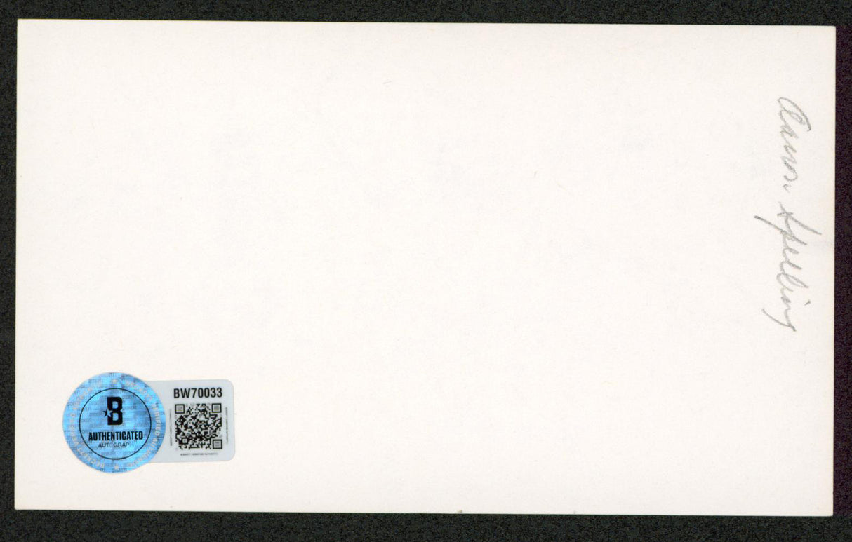 Aaron Spelling Charlie's Angels "Best" Signed 3x5 Index Card BAS #BW70033
