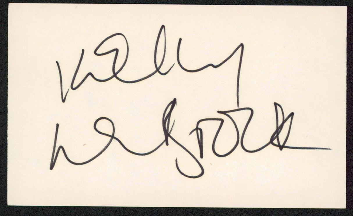 Kelly LeBrock Weird Science Authentic Signed 3x5 Index Card BAS #BW70084