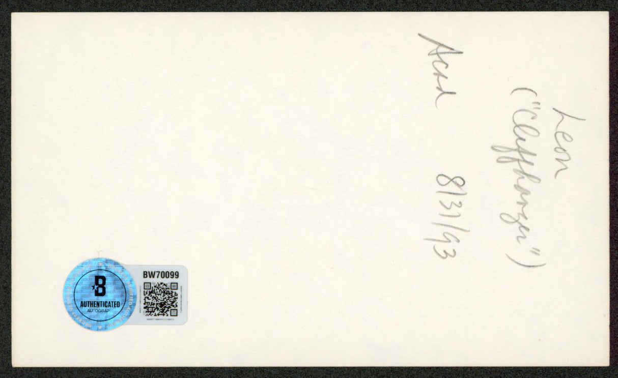 Leon Robinson Cool Runnings Authentic Signed 3x5 Index Card Autographed BAS