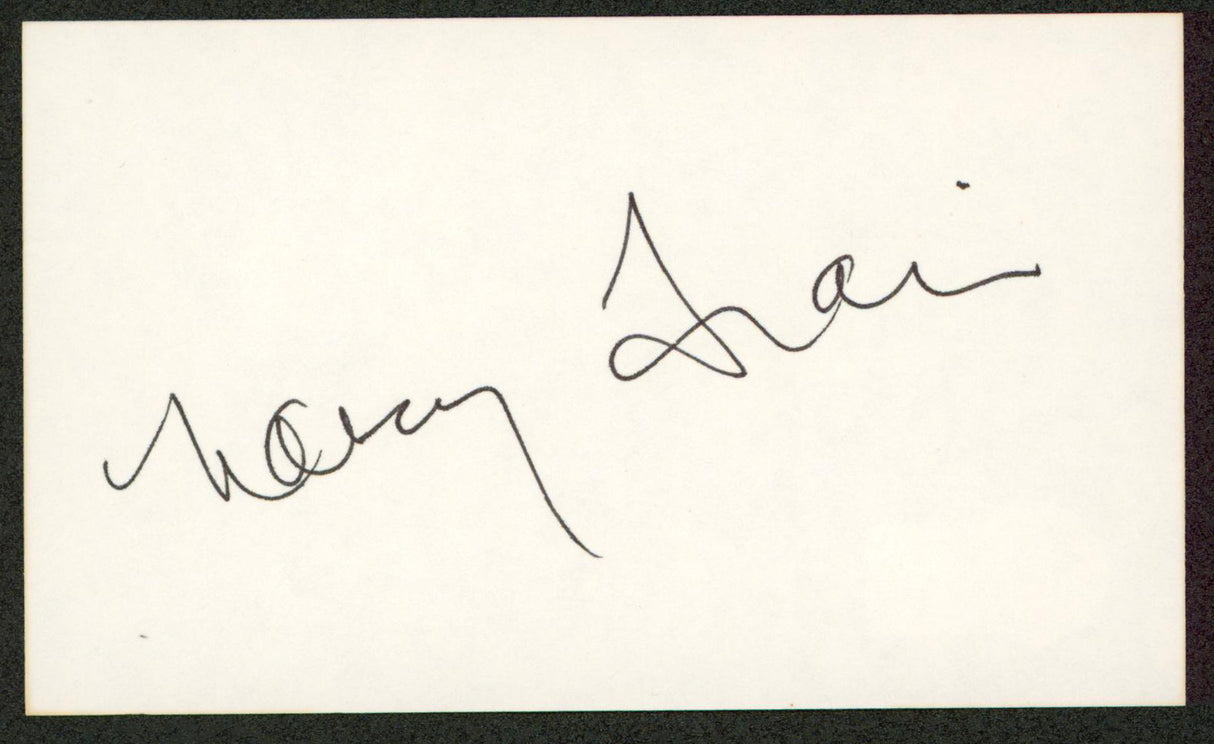 Nancy Travis Last Man Standing Authentic Signed 3x5 Index Card Autographed BAS