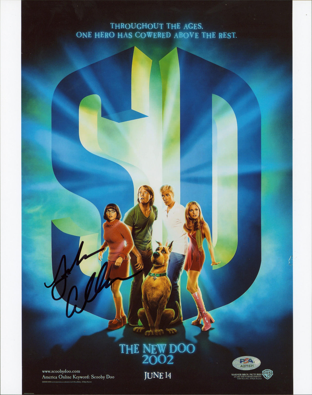 Linda Cardellini Scooby-Doo Authentic Signed 11x14 Vertical Photo PSA #AQ71631