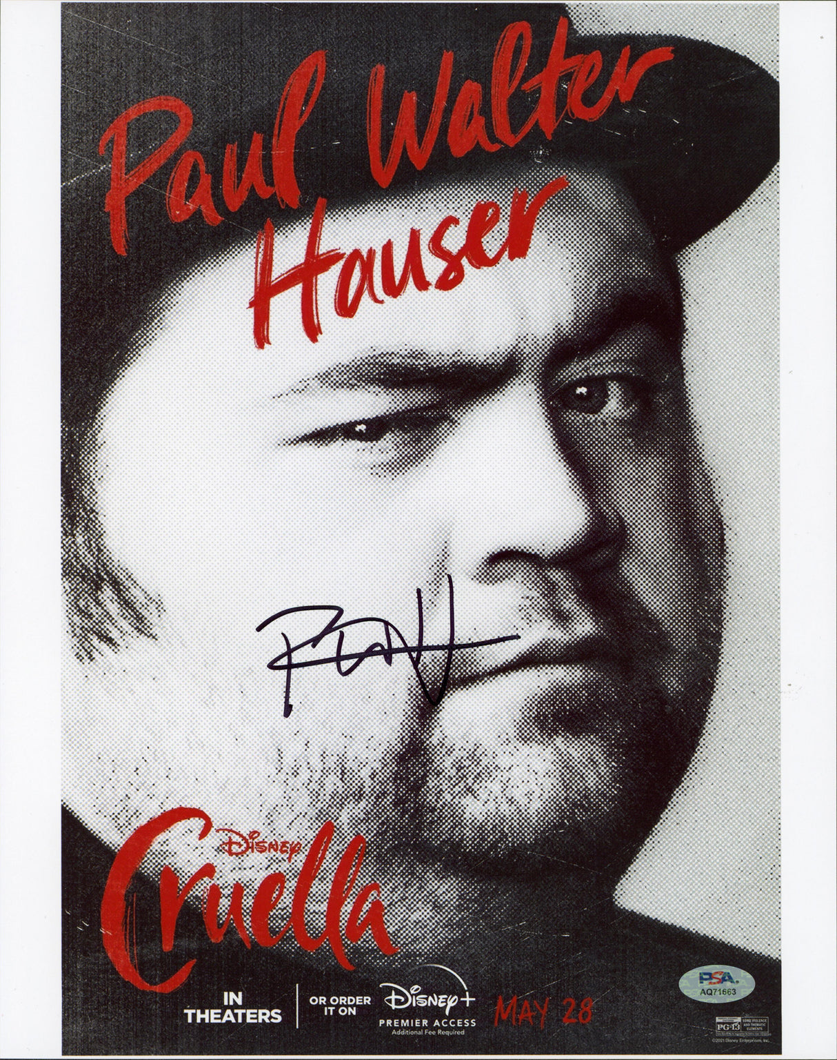 Paul Walter Hauser Cruella Authentic Signed 11x14 Vertical Photo PSA #AQ71663