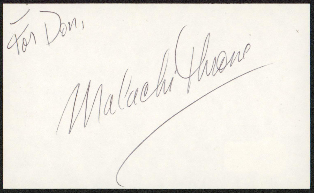 Malachi Throne It Takes A Thief "To Don" Signed 3x5 Index Card BAS #BW71067