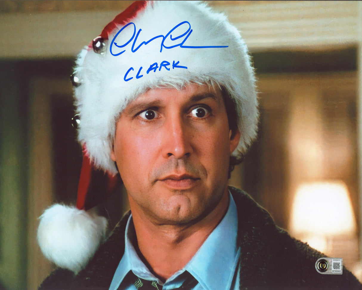 Chevy Chase Christmas Vacation "Clark" Signed 11x14 Photo BAS Witness #4W984674