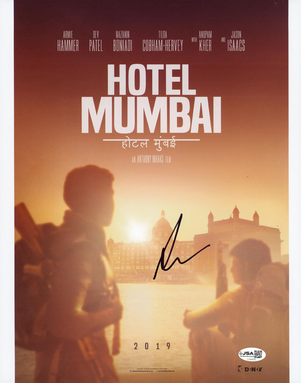 Anthony Maras Hotel Mumbai Authentic Signed 11x14 Vertical Photo JSA #CU04070
