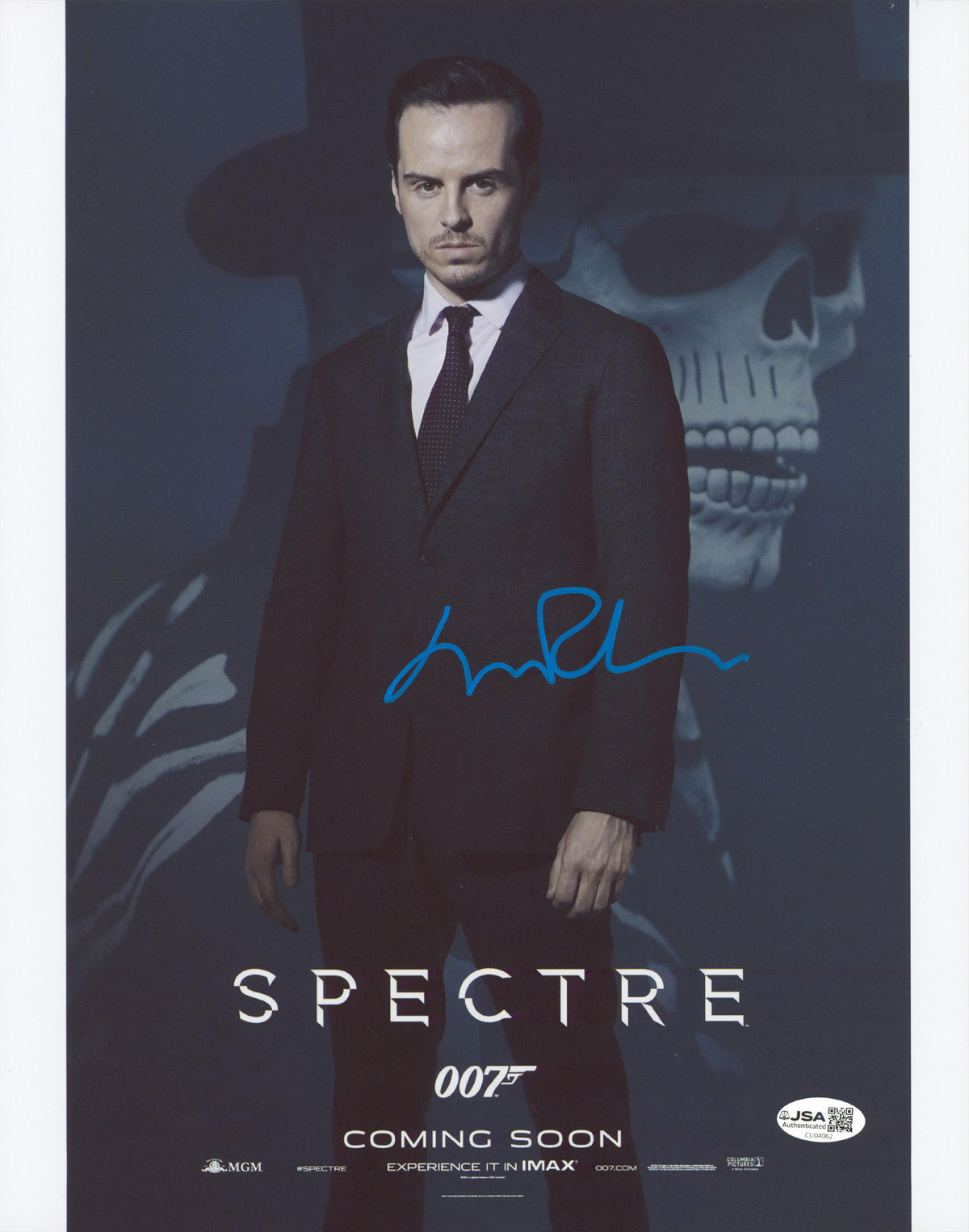Andrew Scott Spectre Authentic Signed 11x14 Vertical Photo JSA #CU04062