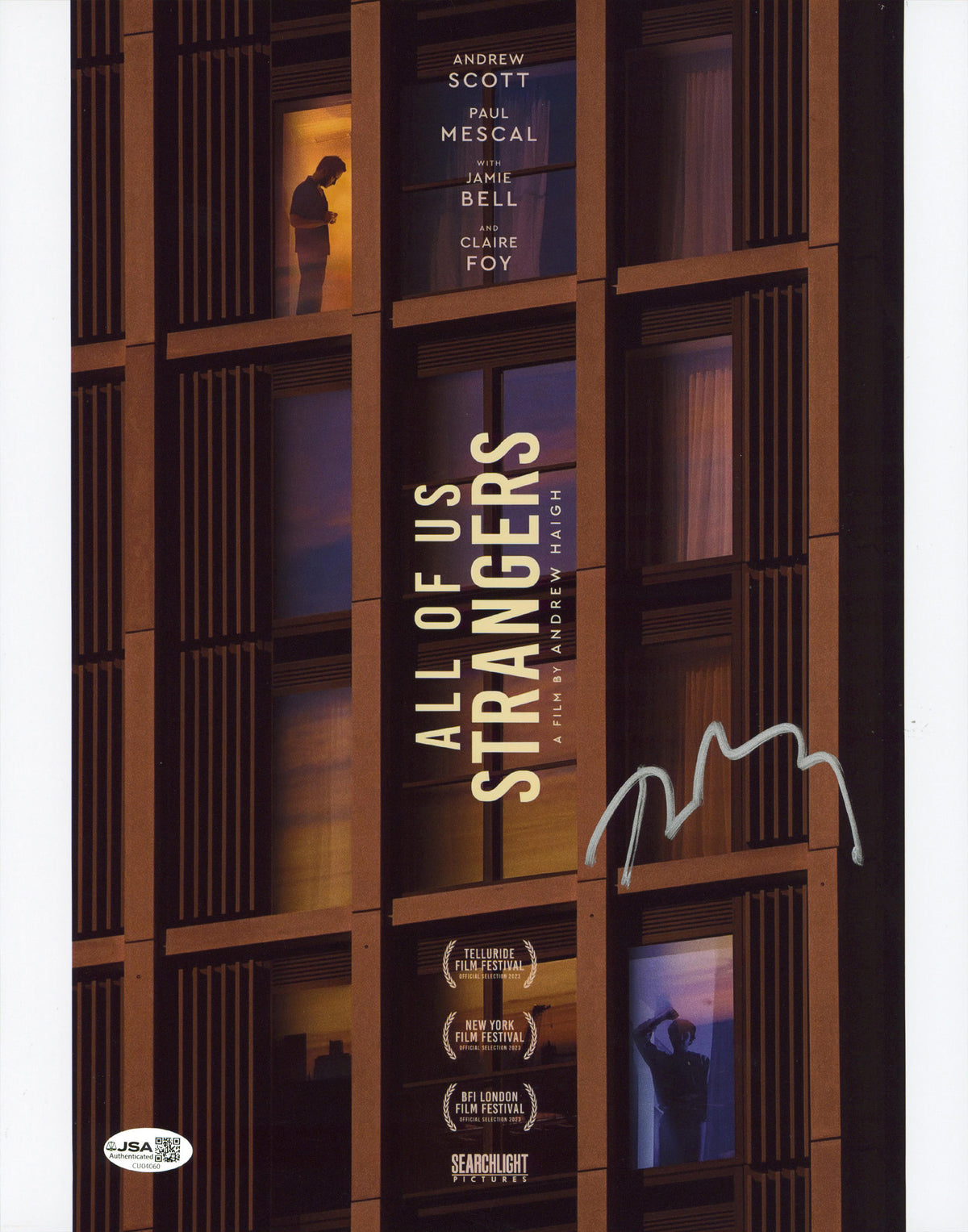 Andrew Scott All Of Us Strangers Authentic Signed 11x14 Photo JSA #CU04060