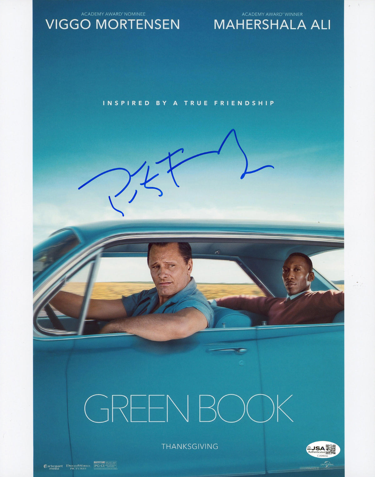 Peter Farrelly Green Book Authentic Signed 11x14 Vertical Photo JSA #CU04056