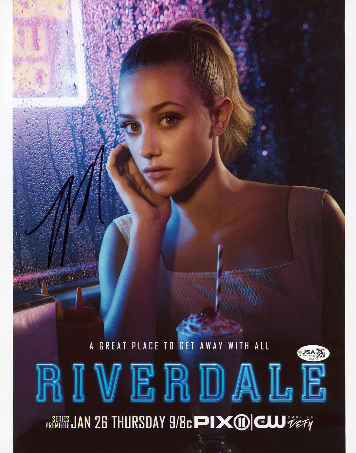 Lili Reinhart Riverdale Authentic Signed 11x14 Vertical Photo JSA #CU04053