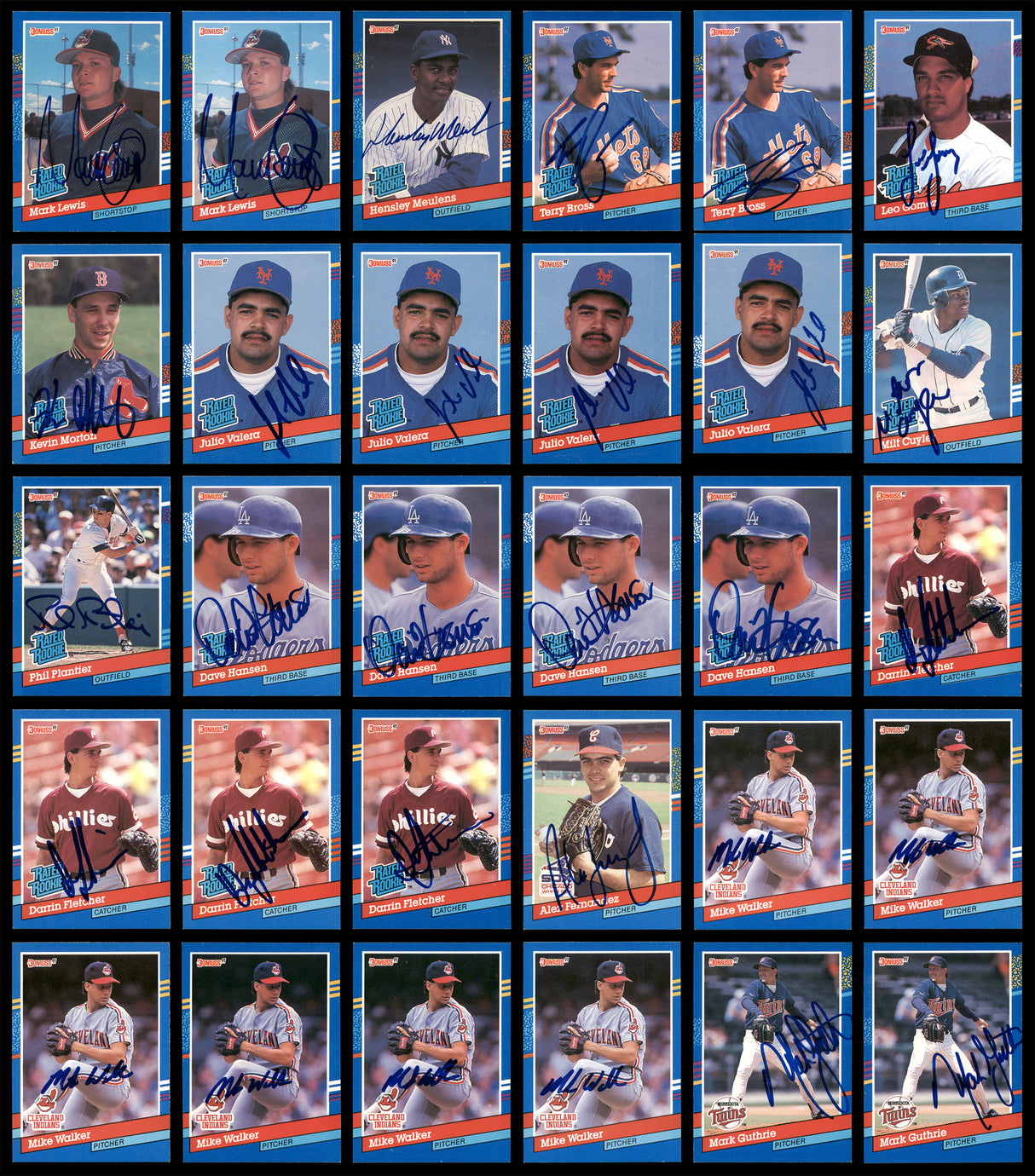 1991 Donruss Baseball Autographed Cards Lot Of 318 SKU #185532