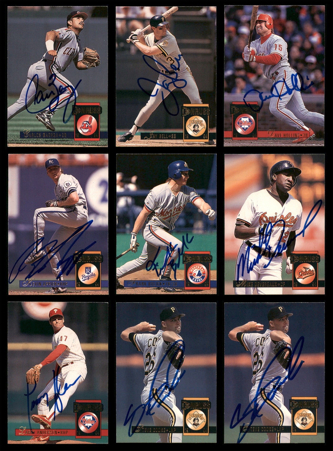 1994 Donruss Baseball Autographed Cards Lot Of 85 SKU #185535
