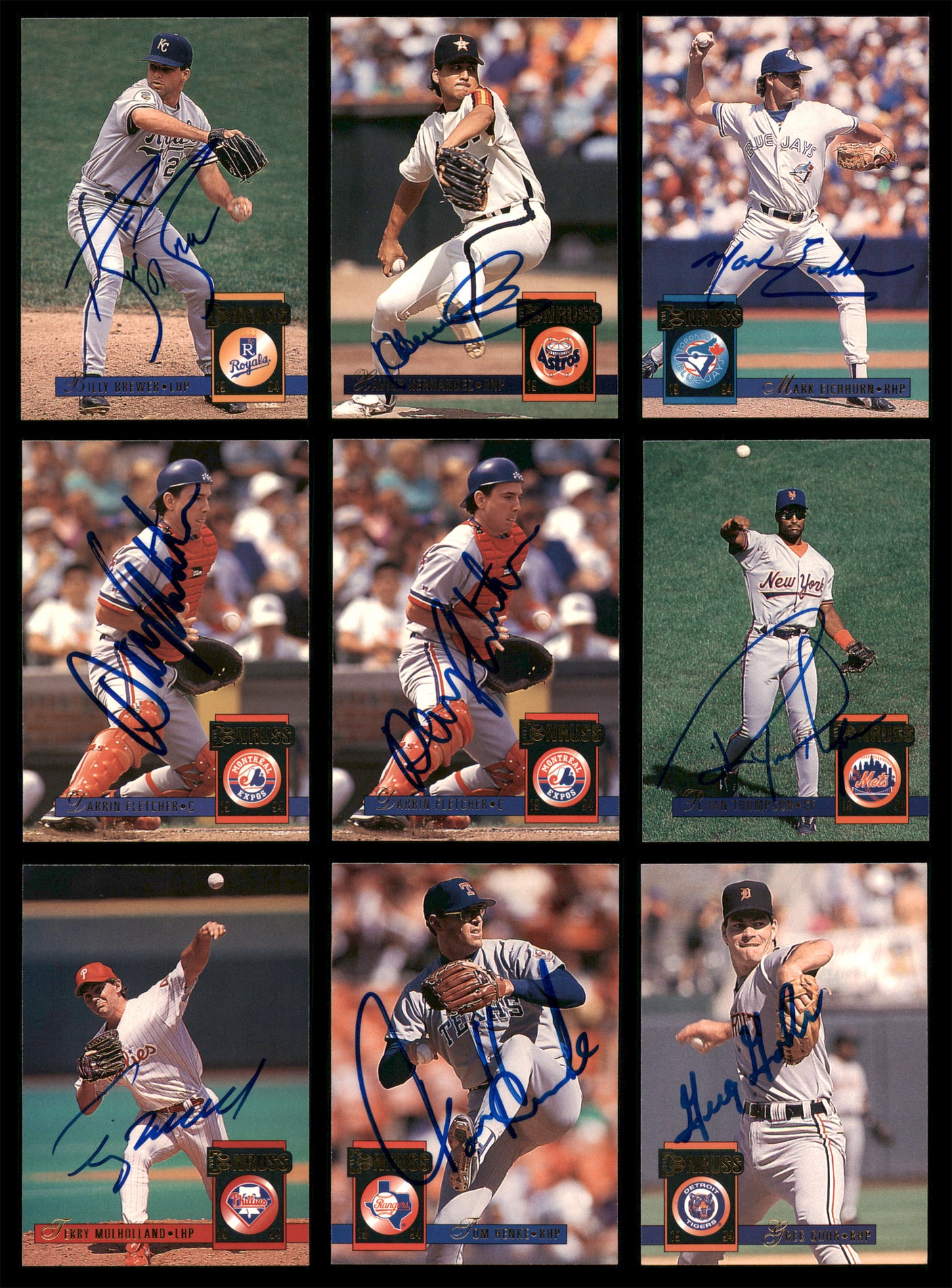 1994 Donruss Baseball Autographed Cards Lot Of 85 SKU #185535