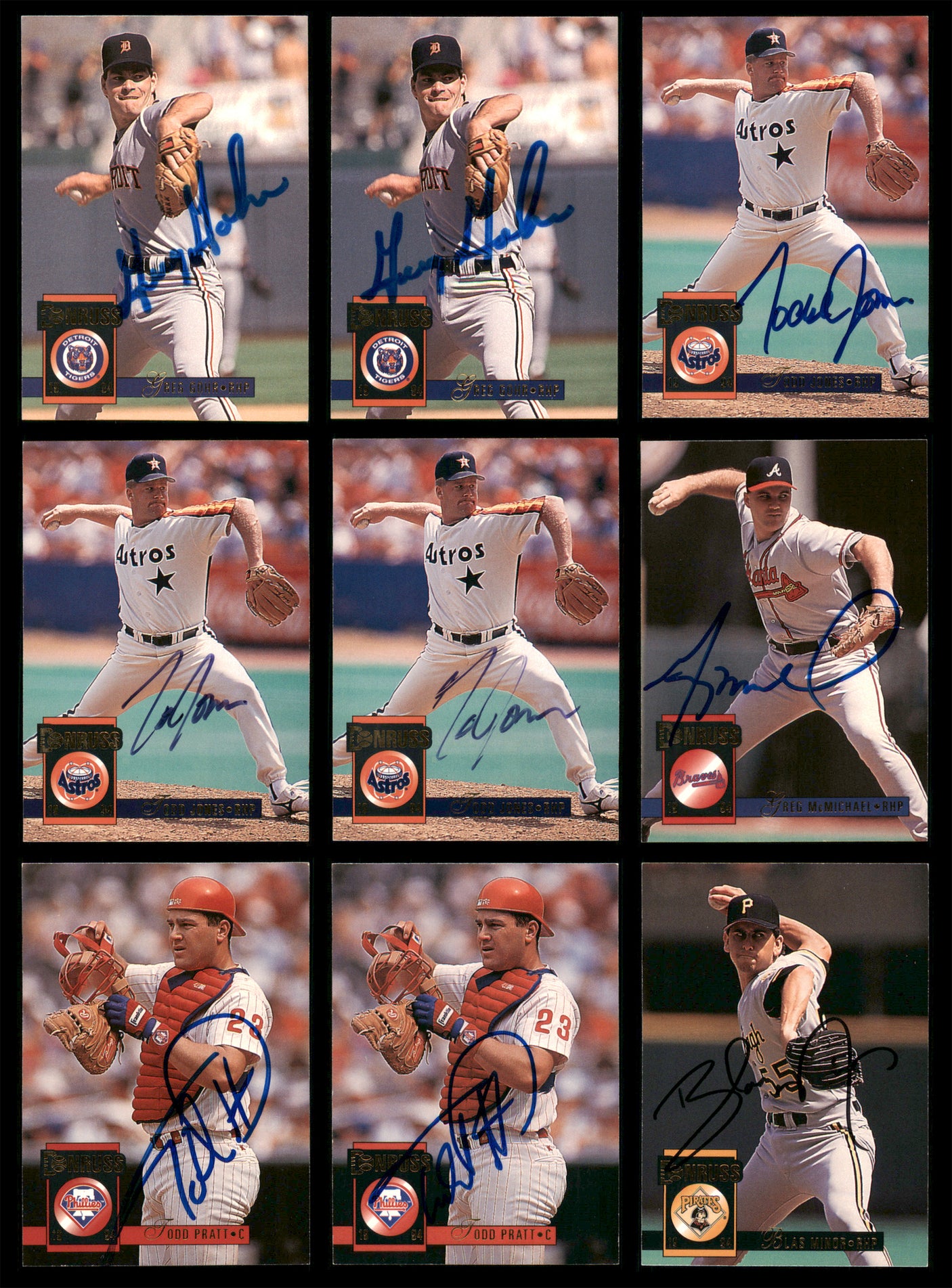 1994 Donruss Baseball Autographed Cards Lot Of 85 SKU #185535