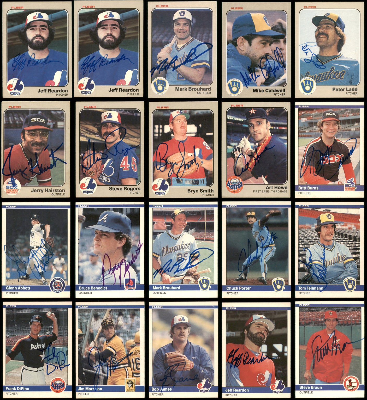 1983-94 Fleer Baseball Autographed Cards 156 Count Lot SKU #238550