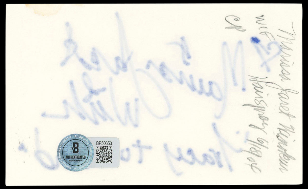 Marissa Jaret Winokur Hairspray Authentic Signed 3x5 Index Card BAS #BP50653