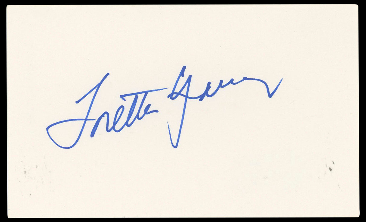 Loretta Young Call of the Wild Authentic Signed 3x5 Index Card BAS #BP50658