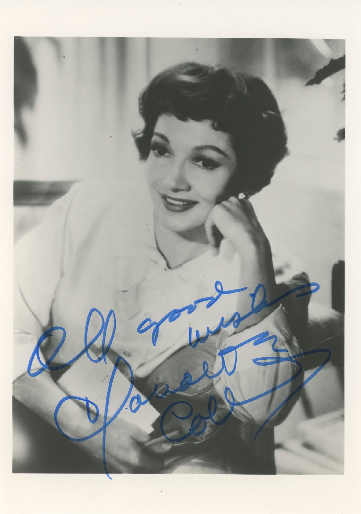 Claudette Colbert It Happened One Night Authentic Signed 5x7 Photo BAS #BK43342