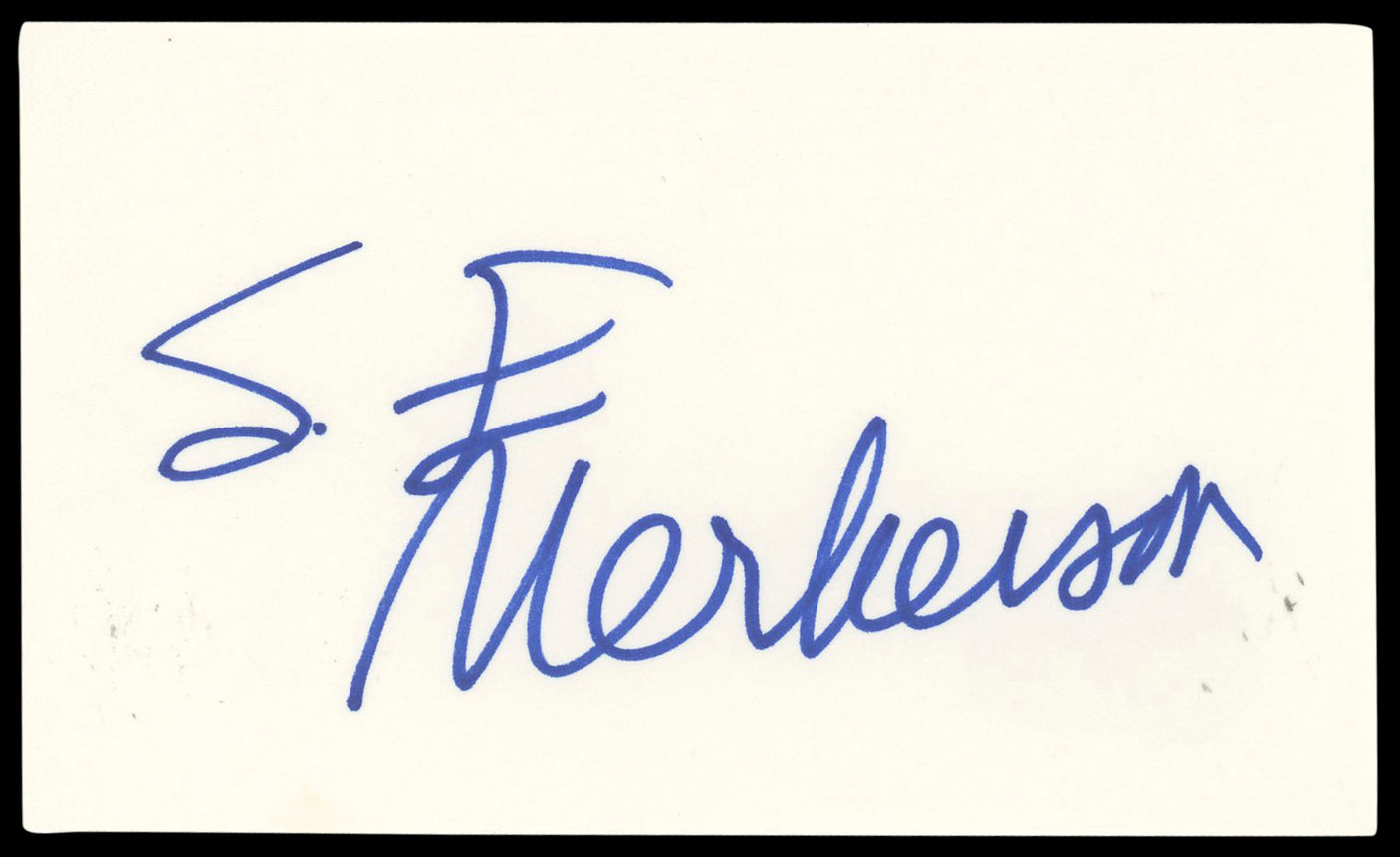 S. Epatha Merkerson Law & Order Authentic Signed 3x5 Index Card BAS #BN89125