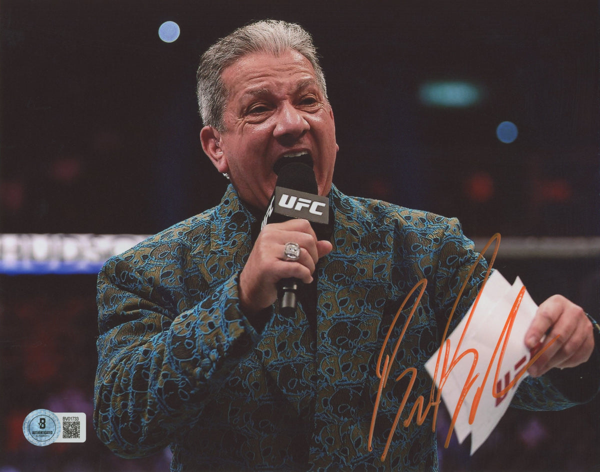 MMA Bruce Buffer Authentic Signed 8x10 Horizontal Photo Autographed BAS 7