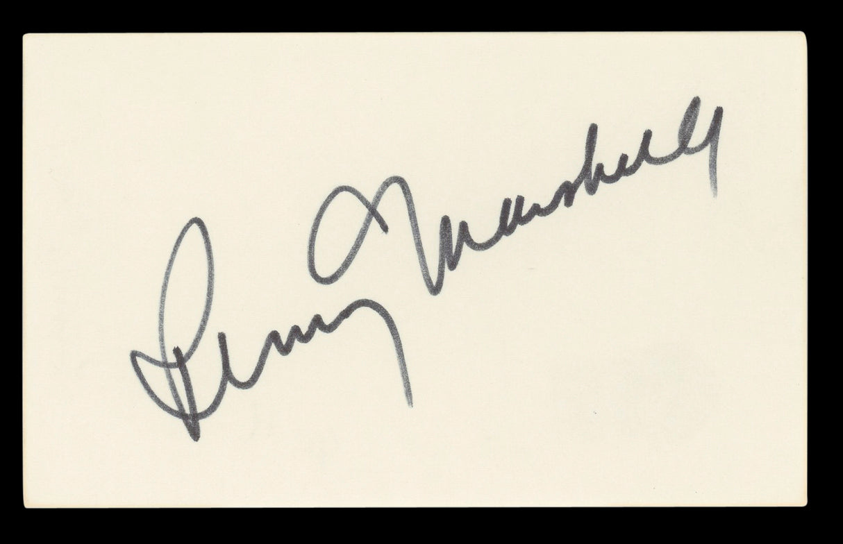 Penny Marshall Laverne & Shirley Authentic Signed 3x5 Index Card BAS #BL96541