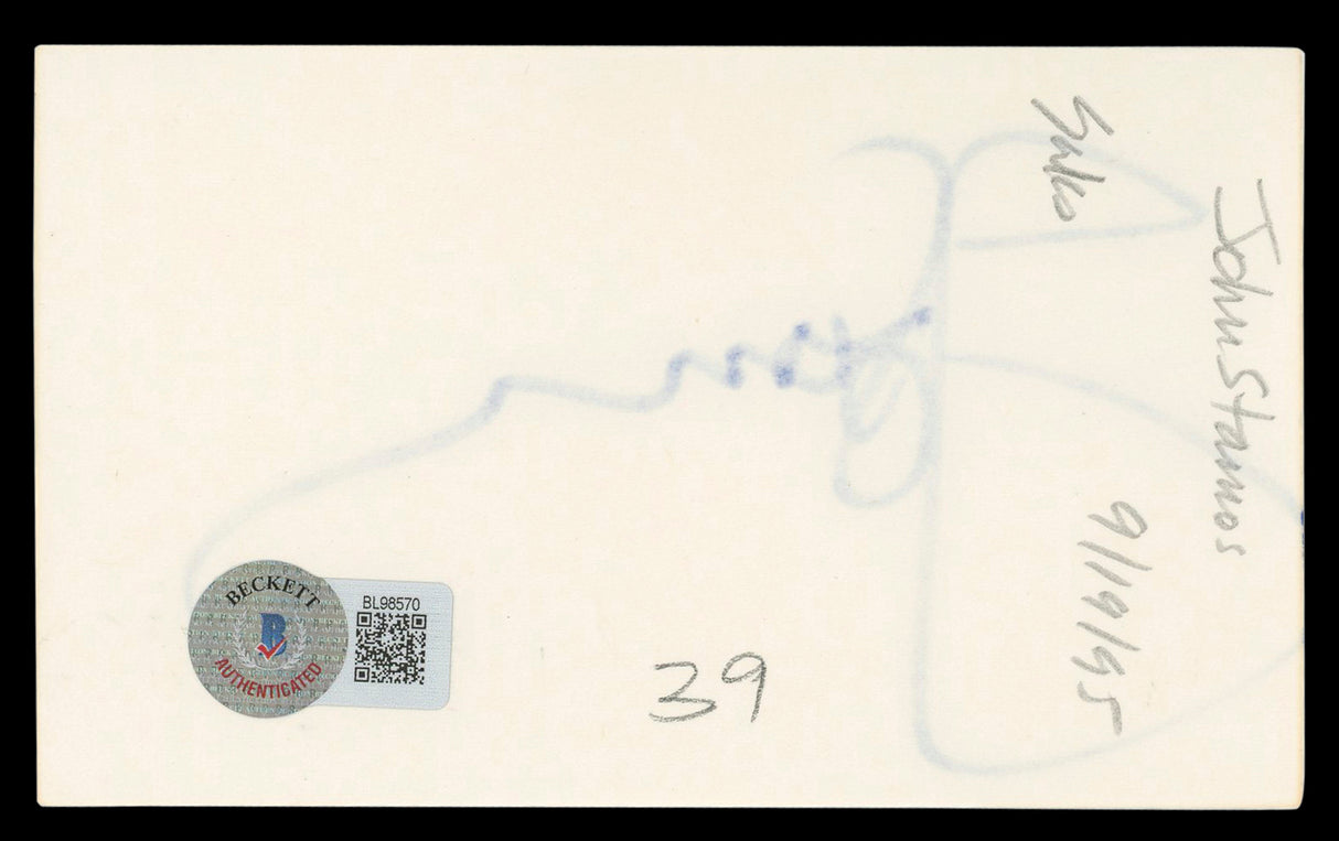 John Stamos Full House Authentic Signed 3x5 Index Card Autographed BAS #BL98570