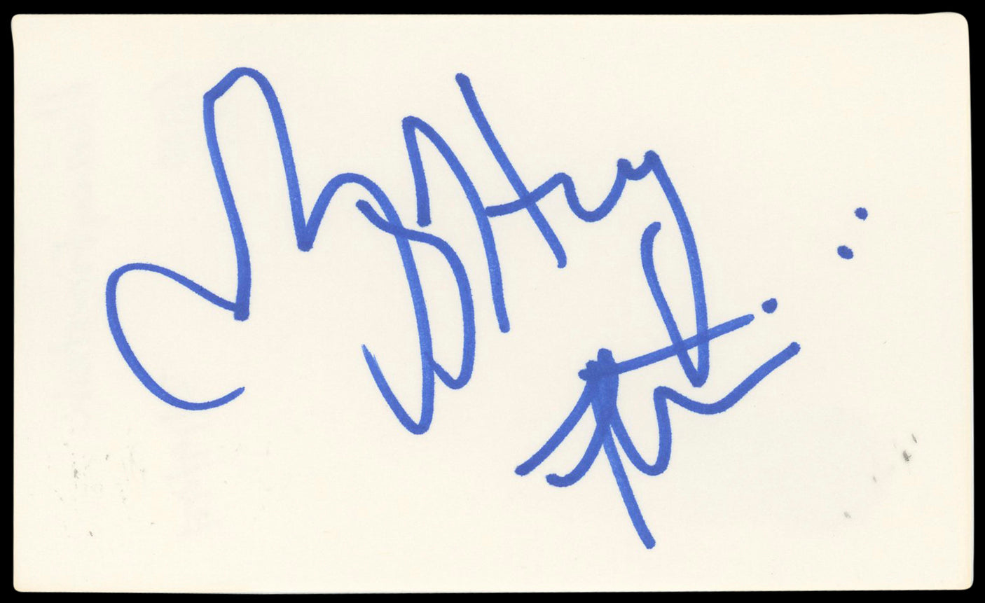 Harvey Fierstein Mrs. Doubtfire Authentic Signed 3x5 Index Card BAS #BN89159
