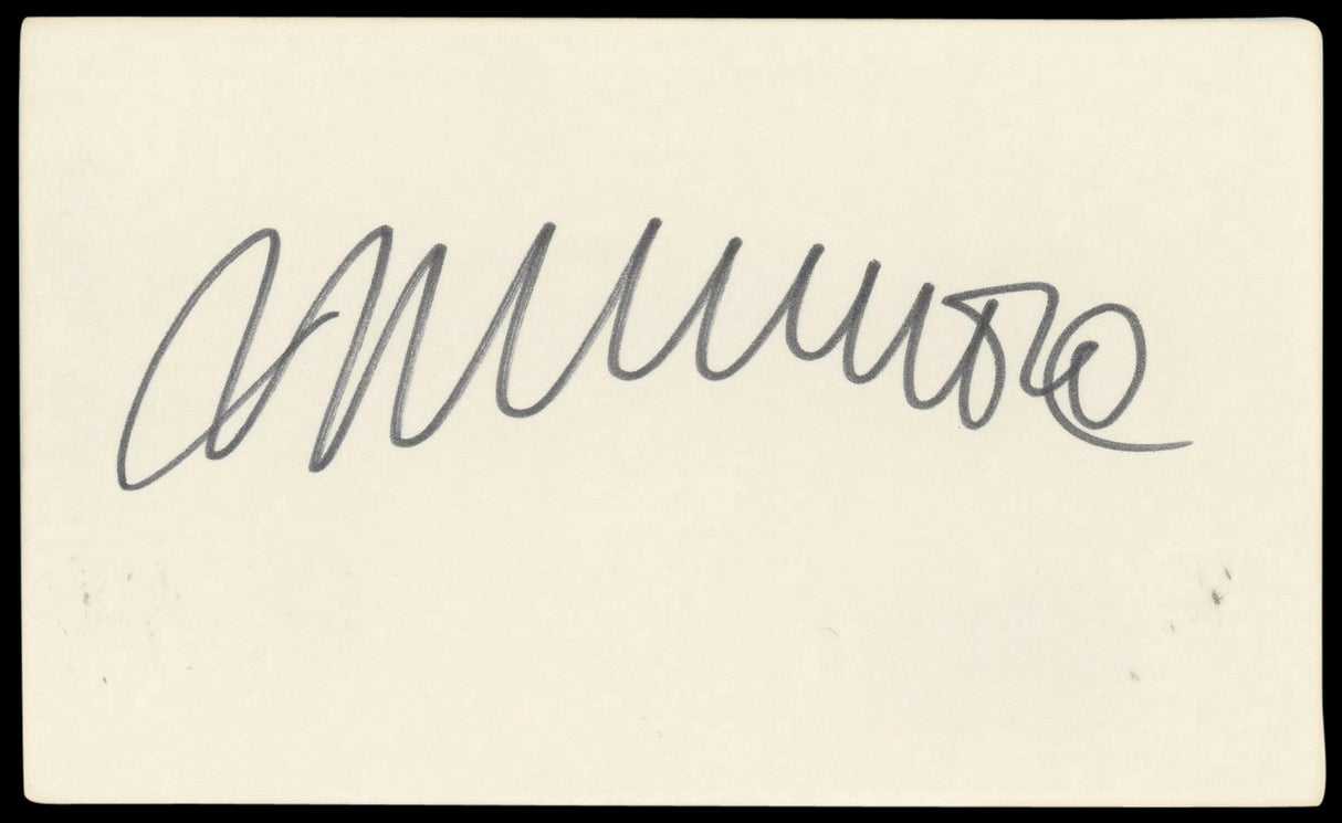 Michael Moore Bowling For Columbine Authentic Signed 3x5 Index Card BAS #BN89395