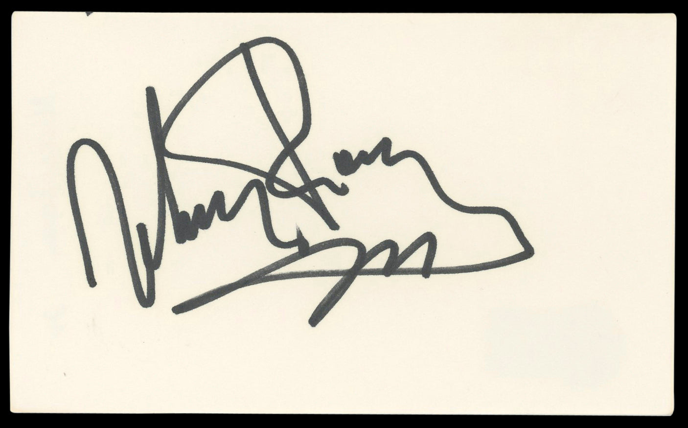 Mickey Rooney Breakfast At Tiffany's Signed 3x5 Index Card BAS #BM58641