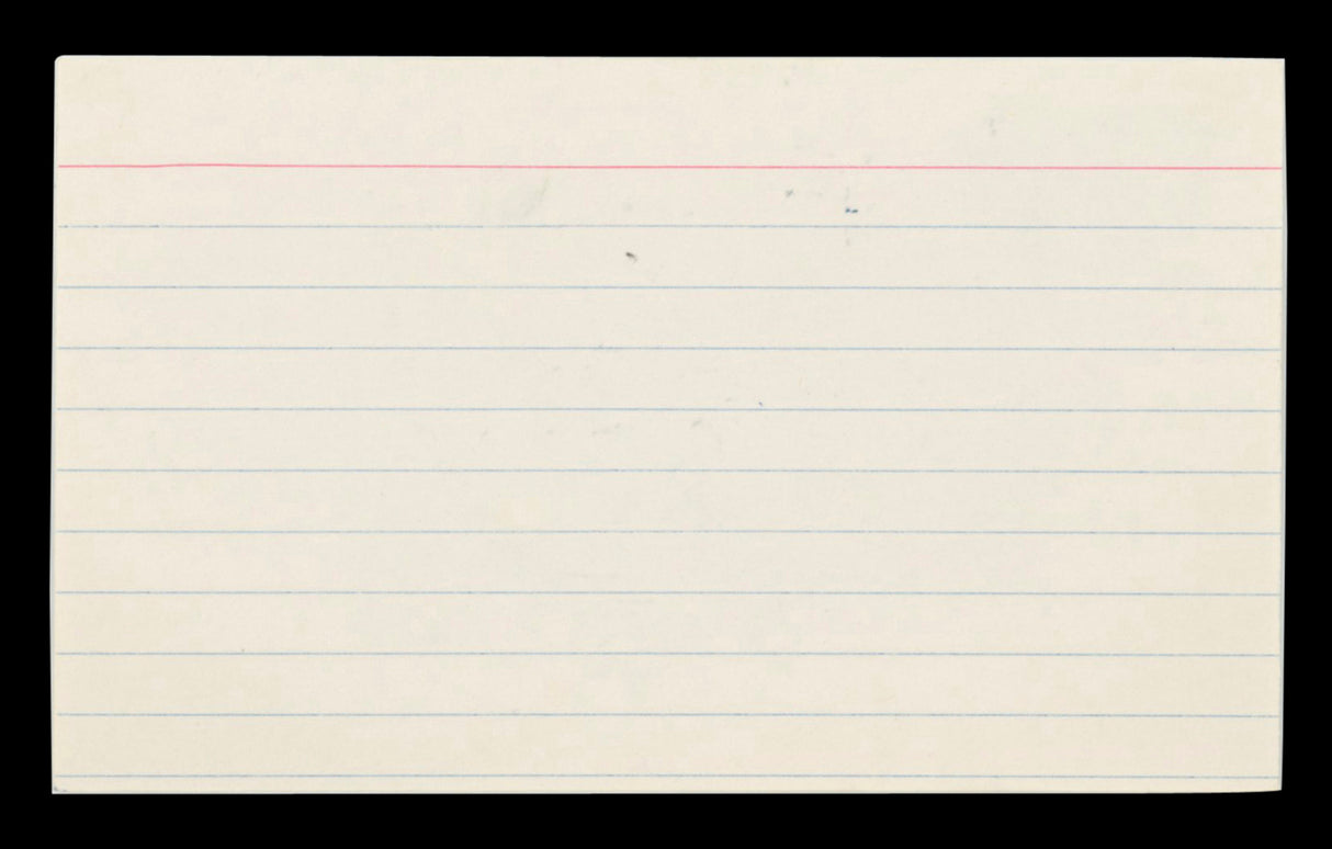 Arizona State Frank Kush Authentic Signed 3x5 Index Card BAS #BT03615