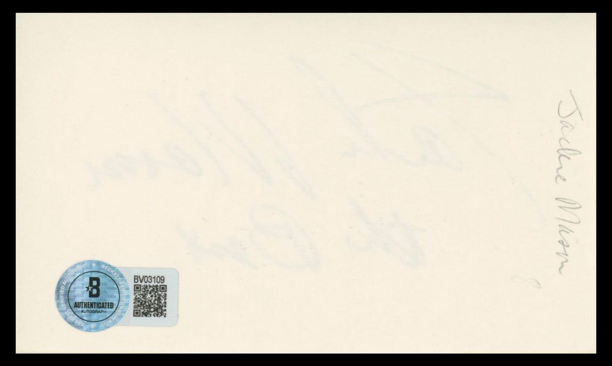 Jackie Mason The Jerk "The Best" Authentic Signed 3x5 Index Card BAS #BV03109
