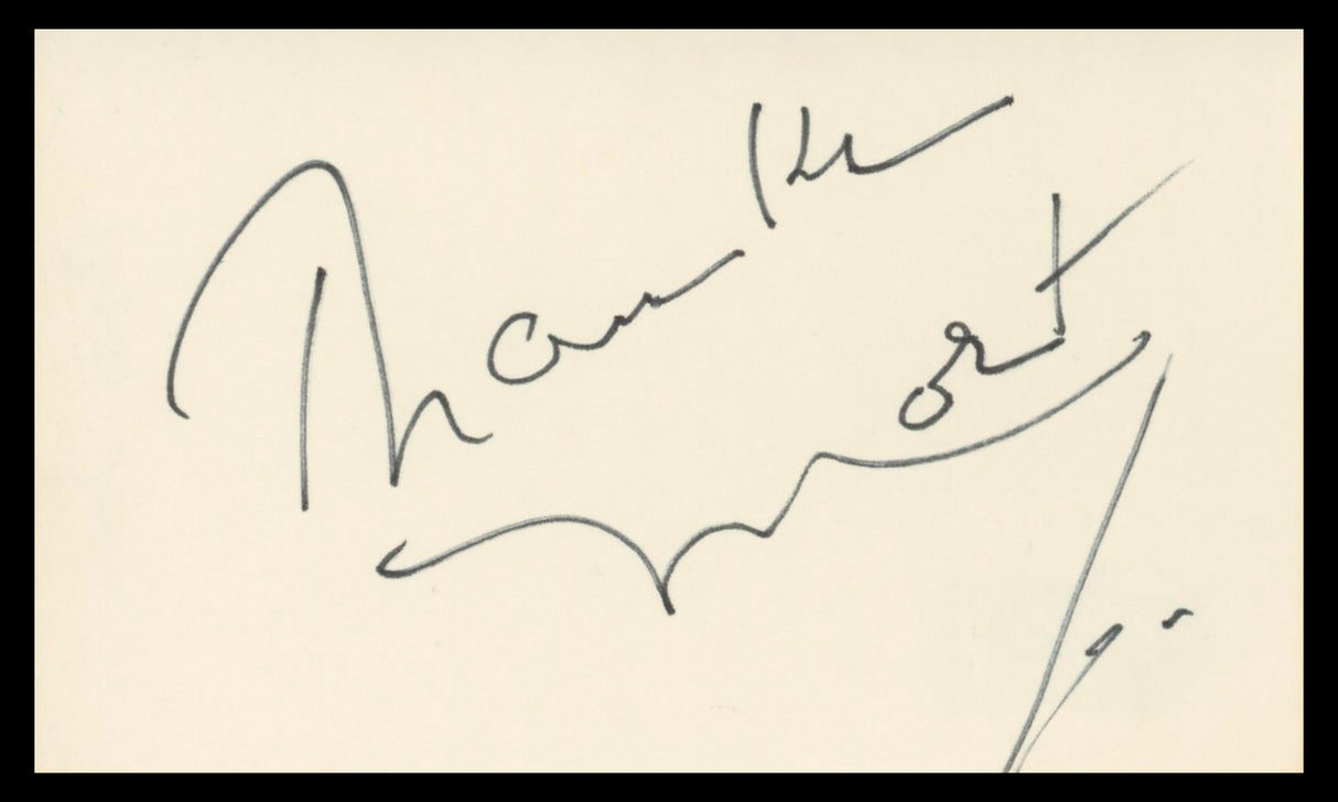 Morton Downey Jr. Predator 2 Authentic Signed 3x5 Index Card BAS #BV02198