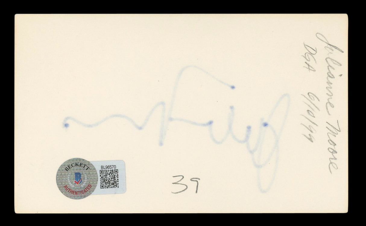 Julianne Moore Far From Heaven Authentic Signed 3x5 Index Card BAS #BL96570