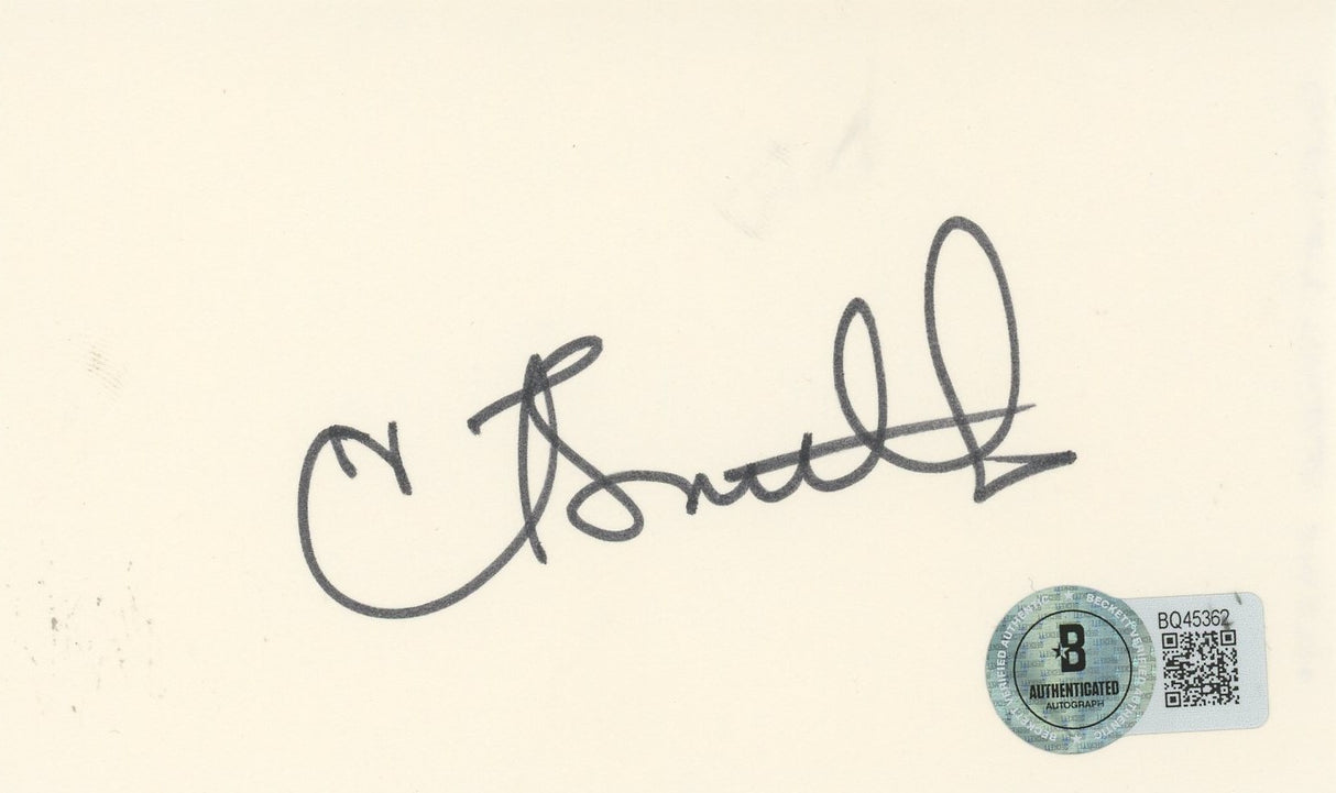 Courtney Thorne Smith Melrose Place Authentic Signed 3x5 Index Card BAS #BQ45362