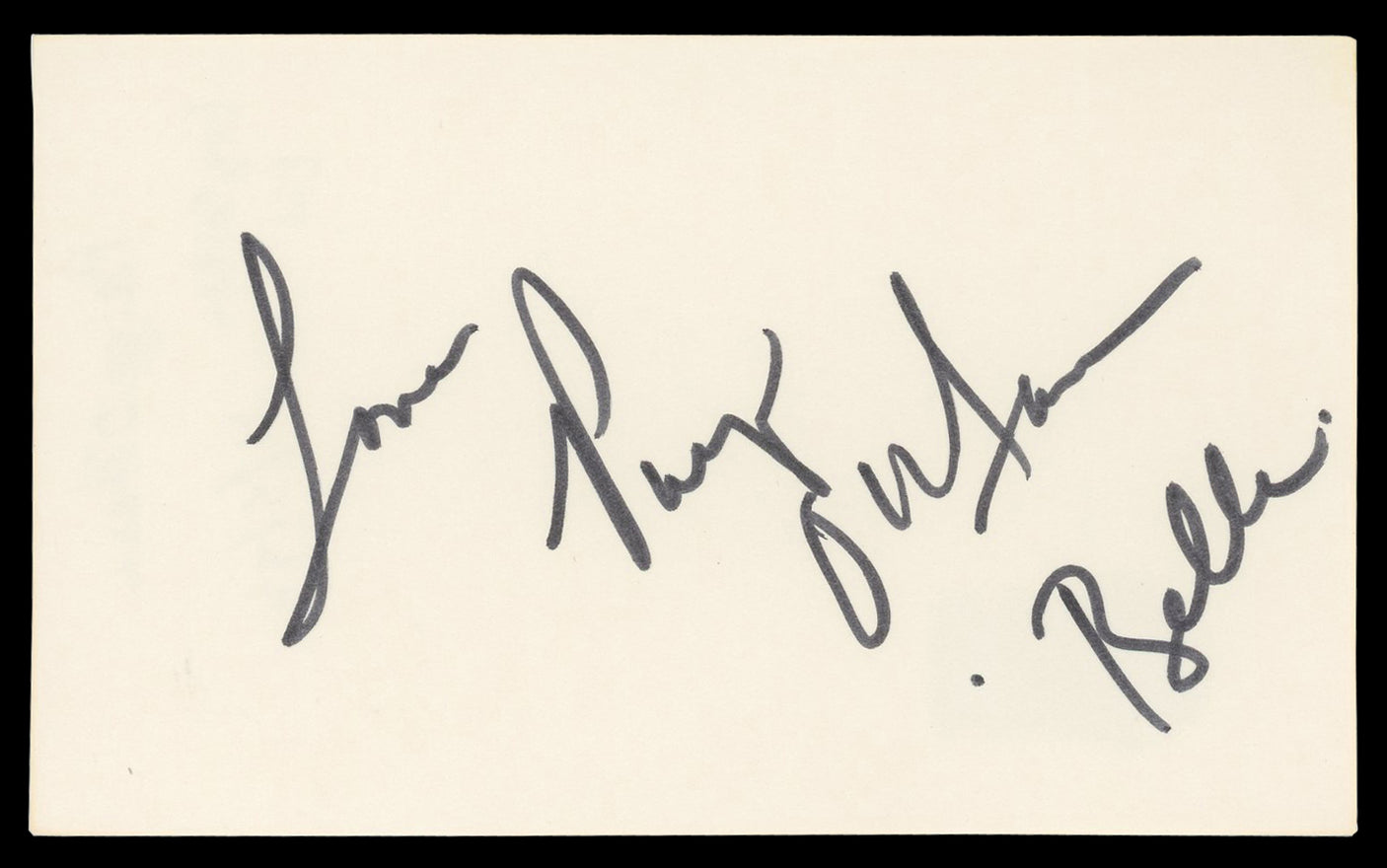 Paige O'Hara Beauty and the Beast "Love" Signed 3x5 Index Card BAS #BN06354