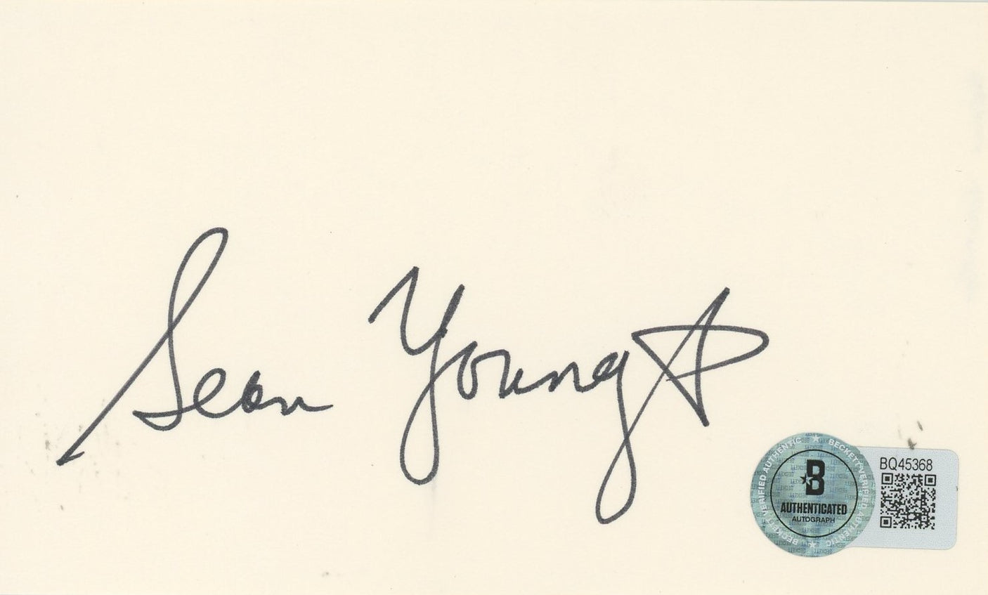 Sean Young Blade Runner Authentic Signed 3x5 Index Card BAS #BQ45368