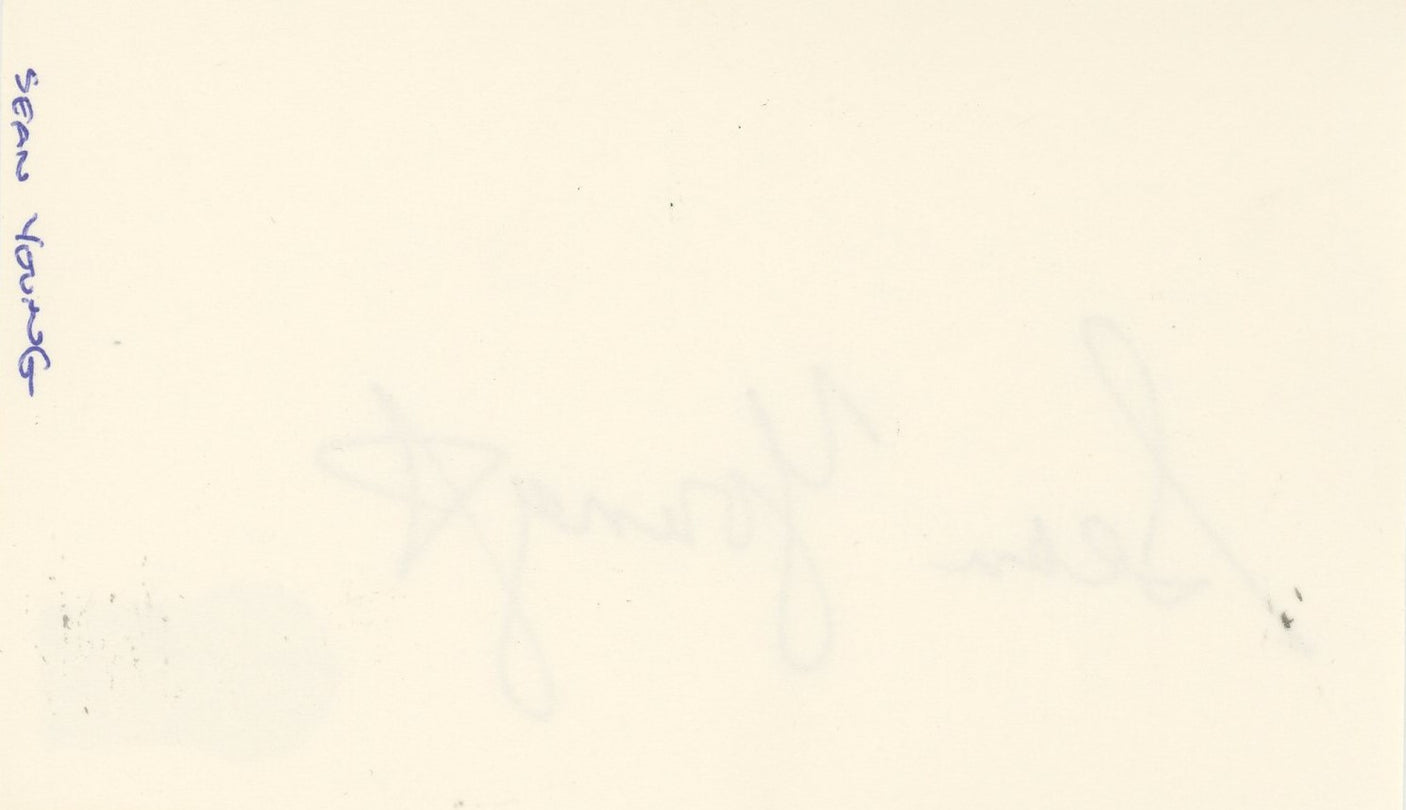 Sean Young Blade Runner Authentic Signed 3x5 Index Card BAS #BQ45368