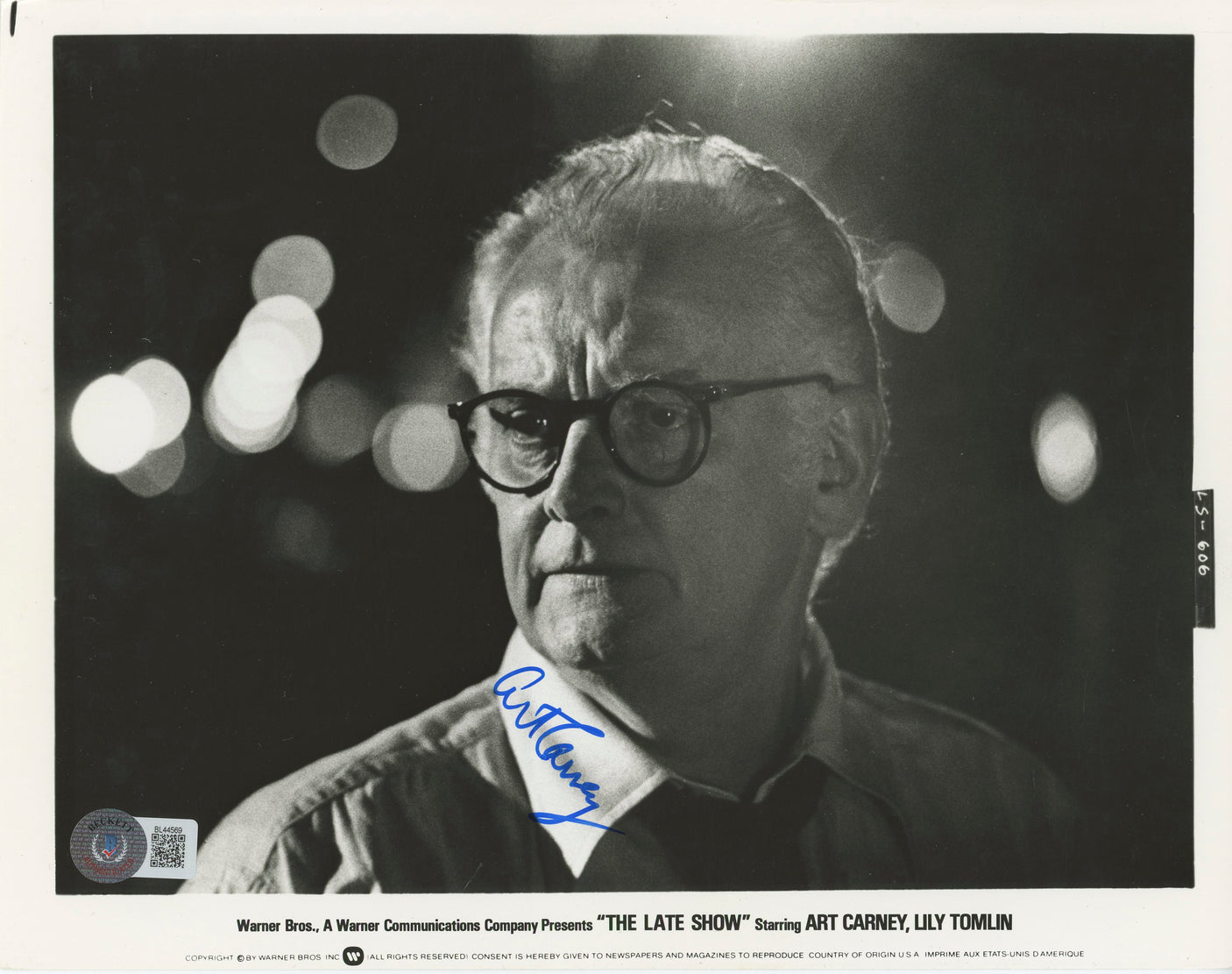 Art Carney The Late Show Authentic Signed 8x10 Photo Autographed BAS #BL44569
