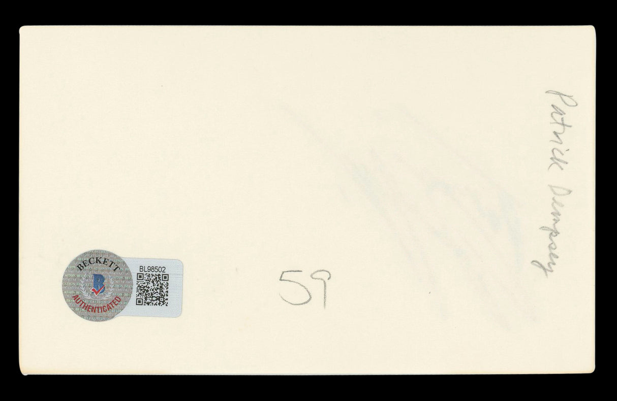 Patrick Dempsey Grey's Anatomy Authentic Signed 3x5 Index Card BAS #BL98502
