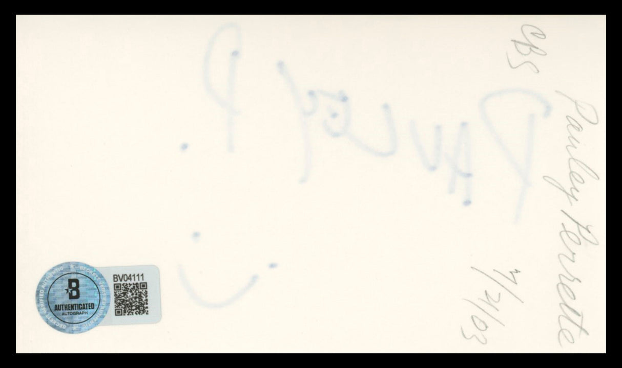 Pauley Perrette NCIS Authentic Signed 3x5 Index Card Autographed BAS #BV04111
