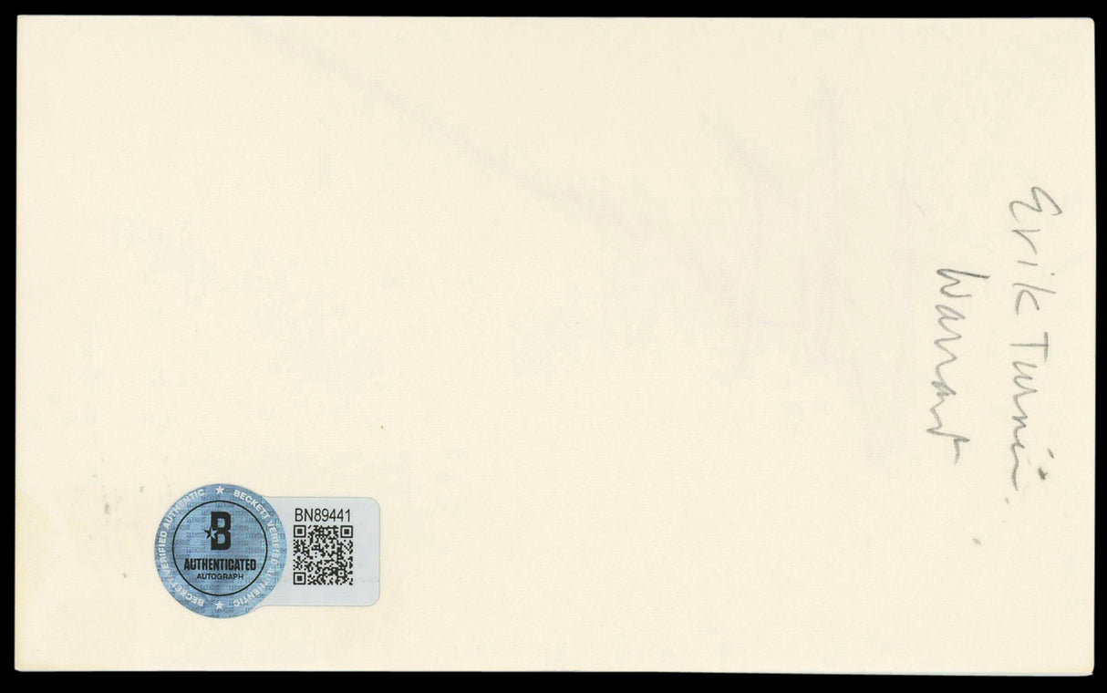 Erik Turner Musician Authentic Signed 3x5 Index Card Autographed BAS #BN89441
