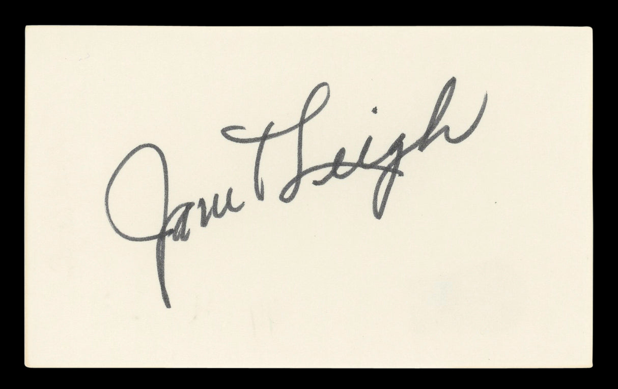 Janet Leigh Psycho Authentic Signed 3x5 Index Card Autographed BAS #BL96428