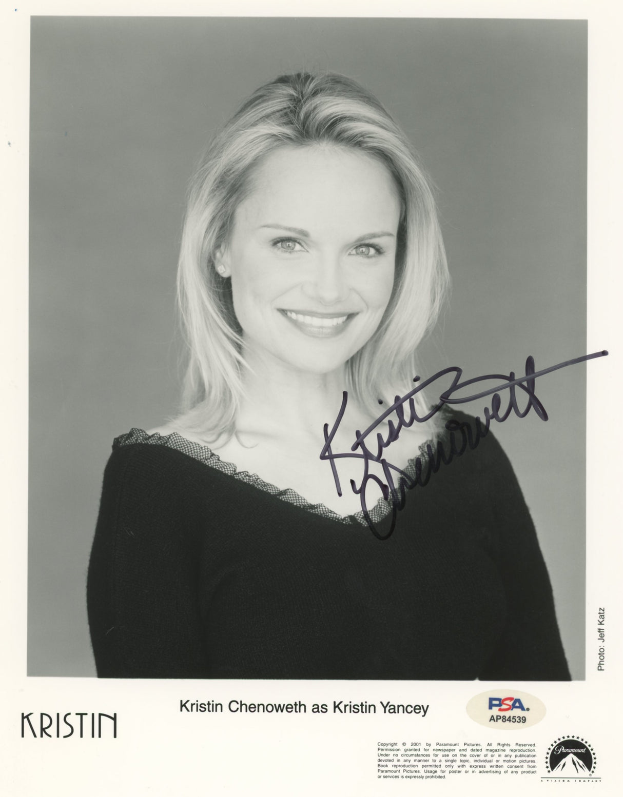 Kristin Chenoweth Pushing Daisies Authentic Signed 8x10 Photo PSA/DNA #AP84539
