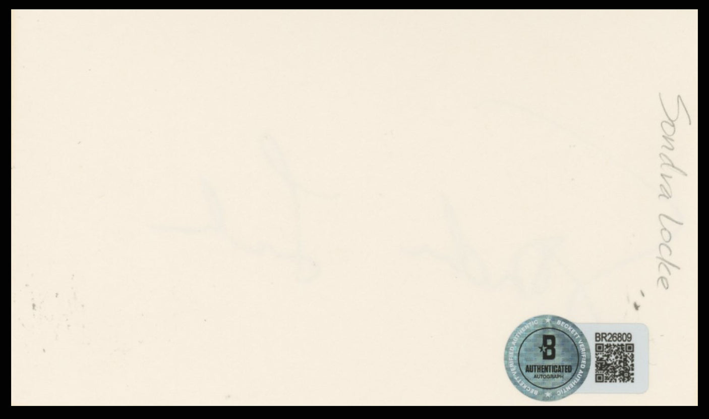Sondra Locke Willard Authentic Signed 3x5 Index Card Autographed BAS #BR26809